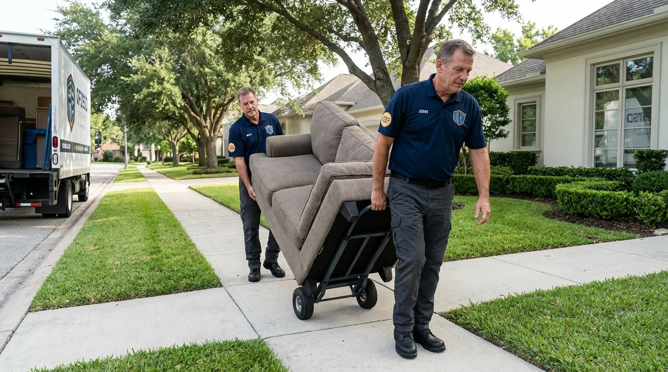 Local residential moving crew loading furniture in Averill Park, NY